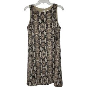 Caramela Women's M Snakeskin Print Sleeveless Shift Dress